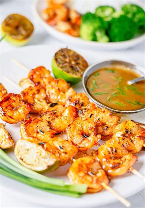 Asian Marinated Grilled Shrimp Skewers This Silly Girl S Kitchen