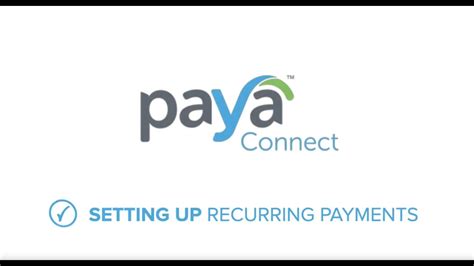 Finet Business Management Paya Connect Recurring Payments Youtube