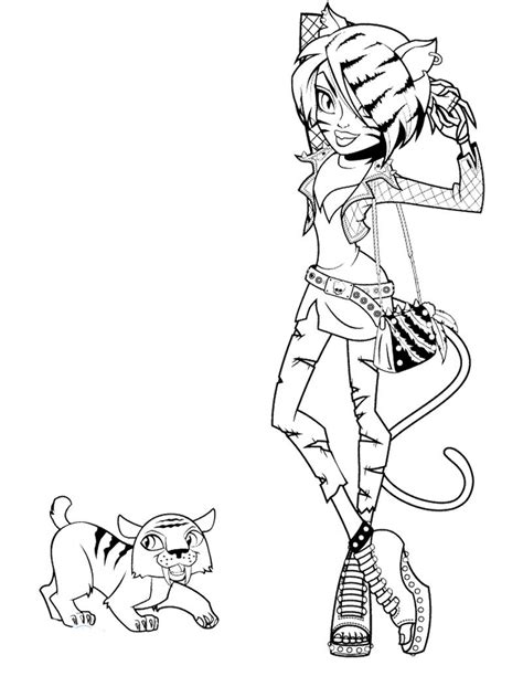 Toralei Stripe Monster High Coloring Pages Hannah Thomas Coloring Pages