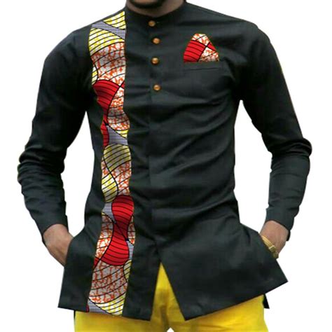 Handsome Mens Clothing African Dashiki Clothes Tops Fashion Print