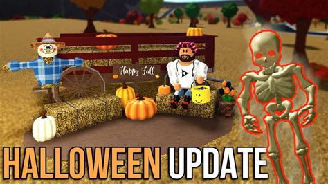 Bloxburg Halloween Update Trick Or Treating Skeletons More Roblox Youtube