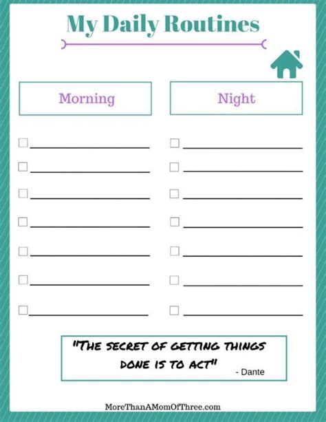 Why You Need A Morning Routine Free Printable With Images Routine