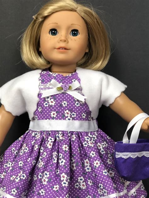 18 doll clothes fit american girl dolls purple and white etsy
