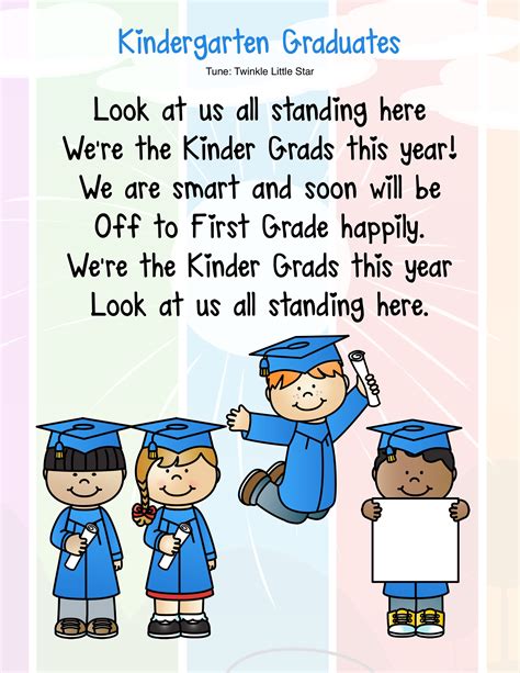Kindergarten Or Preschool Graduation End Of The Year Program Songs And