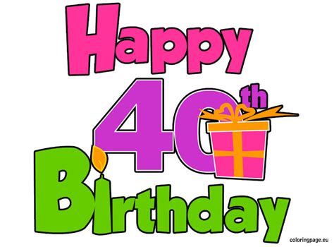 40th Birthday On Clipart Library 40th Birthday 40th Birthday Cakes