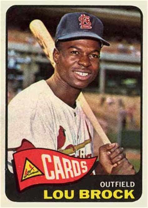 According to rick hummel of the st. 1965 Topps Lou Brock #540 Baseball Card Value Price Guide