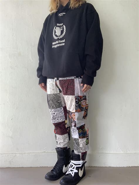 Wdywt Wearing Handmade Patchwork Pants That I Made With A Cozy Hoodie
