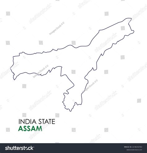 Assam Map Of Indian State Assam Map Vector Royalty Free Stock Vector