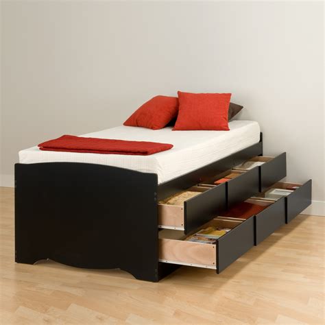 Tall Twin Captains Platform Storage Bed With 6 Drawers Fullbeauty Outlet