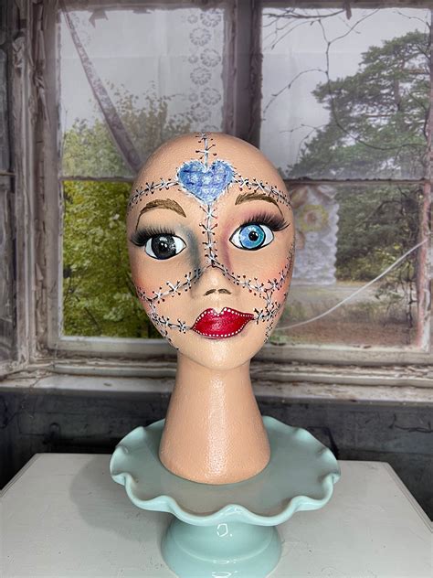 Halloween Mannequin Head Hand Painted Styrofoam Head Wig Form
