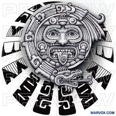 Tonatiuh Aztec Tattoo Design Aztec Tattoos Warvox Aztec Mayan