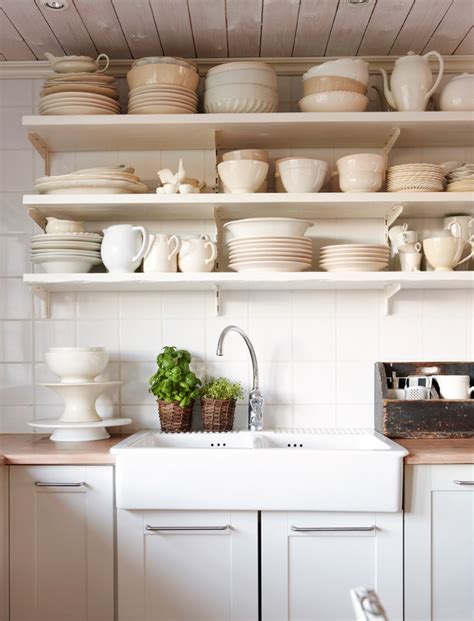 Shabby Chic Kitchen Shelving Idea For Ideal Space Saver Homesfeed