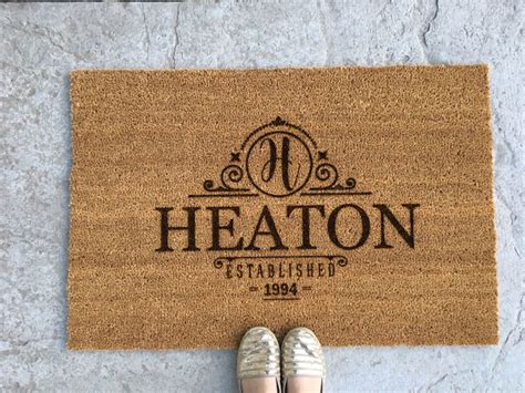 Personalized Welcome Mat Monogrammed Door Mat Custom Door Mat