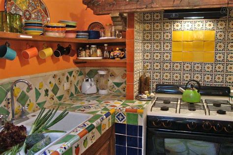 Classic Mexican Kitchen Lots Of Dishes And Space For Everything You