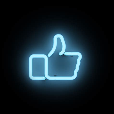 Facebook Like Neon Light Neon Logo Neon Wall Art Neon Signs