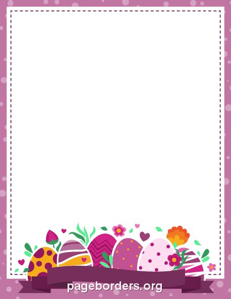 Print easter awards for kids, friends. Printable purple Easter border. Use the border in ...