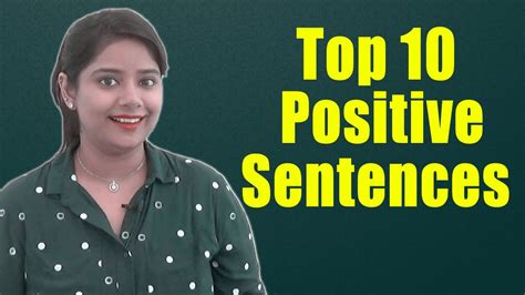 Top 10 Positive Sentences In English Youtube