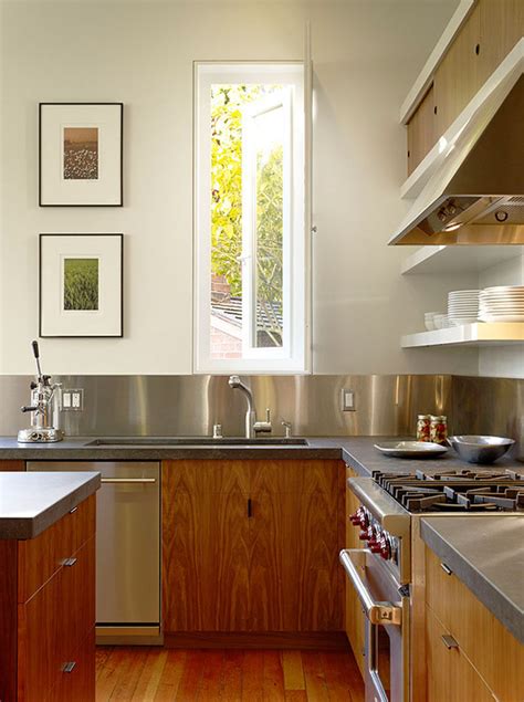There is no need to use any oils or waters when cooking because of the. Kitchen Design Idea - Install A Stainless Steel Backsplash For A Sleek Look
