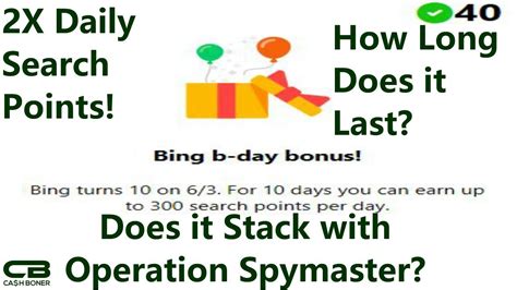 Bing Search Birthday Microsoft Rewards Promo 2x Daily Search Points