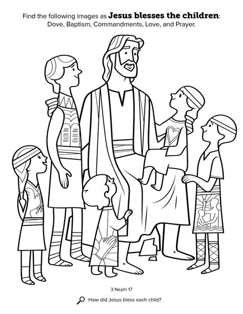 Psalm 19 coloring page heavens declare the glory of god. Jesus Blesses the Children