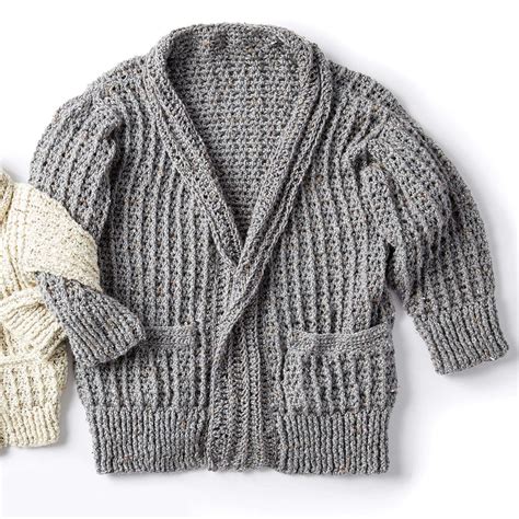 Caron Crochet Chill Time Adults Cardigan Yarnspirations