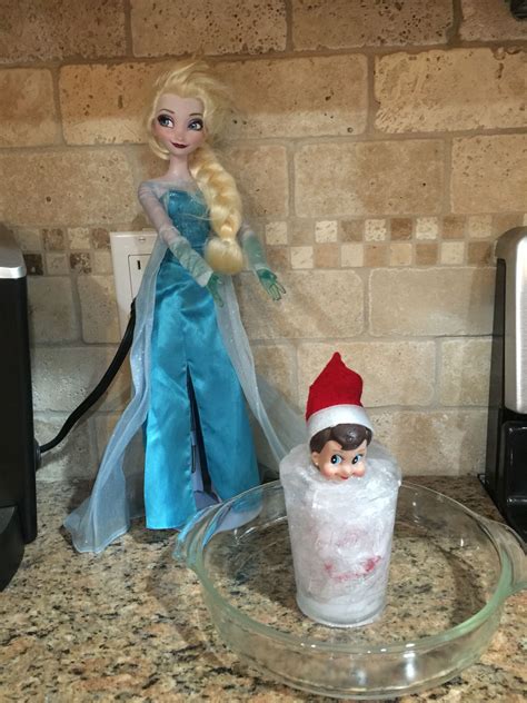 Elsa Froze Chippy Elf On The Shelf Elf On The Shelf Elf Shelves