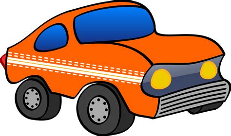 Clipart Orange Funny Car