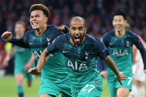 Stoppage time champions league semifinals ajax v tottenham hotspurs reaction at portland spurs bar. Hat-trick from Lucas puts Spurs in final