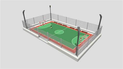 Cartoon Street Football Court Buy Royalty Free 3d Model By Chroma3d