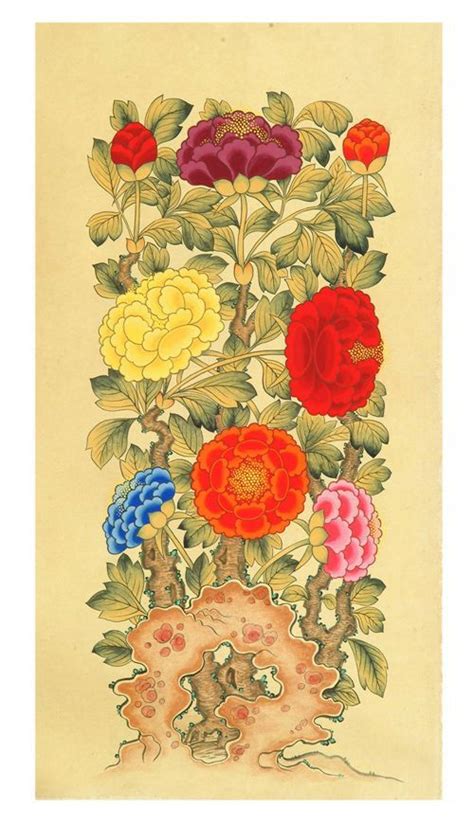 사단법인 한국 민화 연구소 한국의 미술 일본 예술 그린 꽃