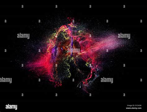 High Speed Photography Of Ink Color Explosion Stock Photo Alamy