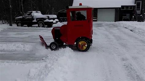 Plowing Snow With My Wheel Horse 310 8 Youtube