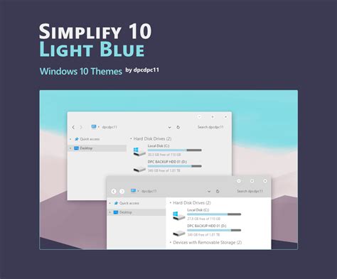 Simplify 10 Light Blue Windows 10 Themes By Dpcdpc11 On Deviantart