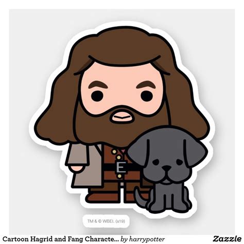 Cartoon Hagrid And Fang Character Art Sticker In 2021