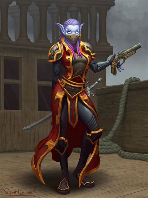 Void Elf Rogue By Https Deviantart Com Vanharmontt On Deviantart Rogues Elf World Of