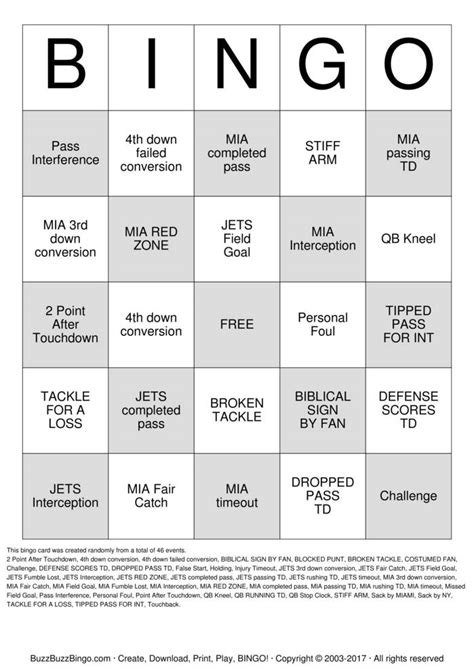 Football Bingo Cards To Download Print And Customize