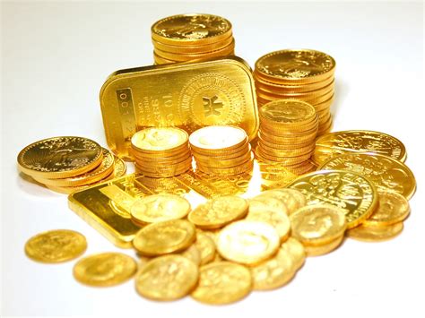 Pictures Of Money Gold Coins And Bar