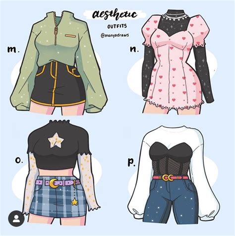 Manyadraws Aesthetic Outfits Drawing Anime Clothes Fashion Design