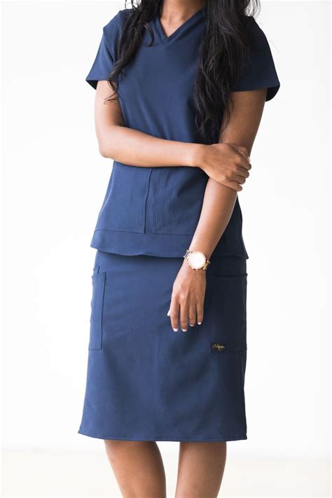 Navy Scrub Set Scrub Skirts Nurse Outfit Scrubs Scrubs Dress