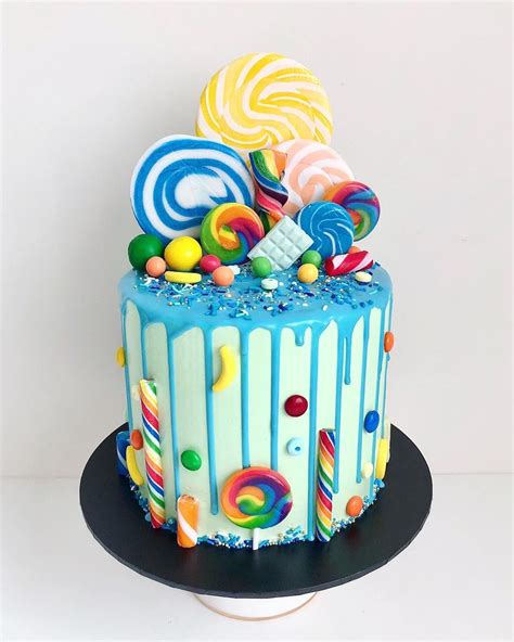 Deni • On Instagram “super Fun Lolly Cake 🍭🍬🍫🎂 Dripcake