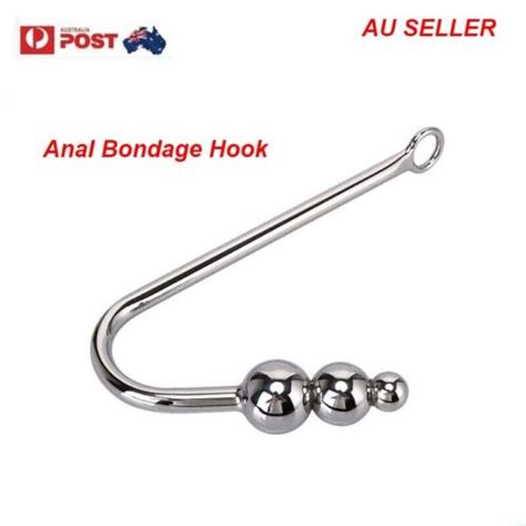 Bdsm Stainless Steel Three Bead Restriction Anal Bondage Hooks Adult