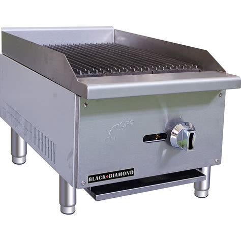 Adcraft Stainless Steel 16 Countertop Char Broil Gas Grill 30000