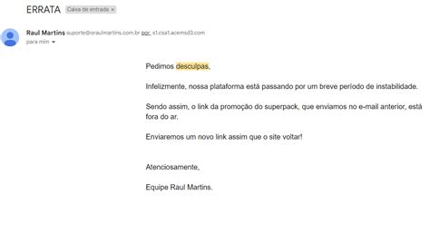 Pedido De Desculpas Exemplo
