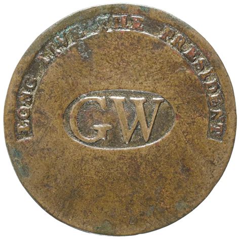 Sold At Auction 1789 George Washington Inaugural Button Long Live The