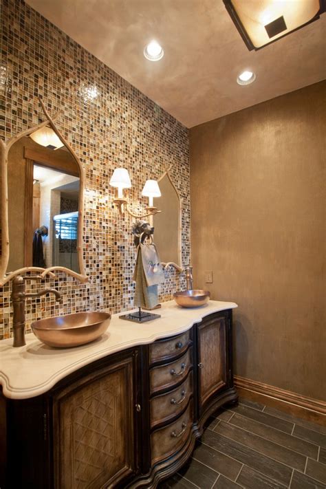 Traditional Bathroom Accent Wall Design Pictures Remodel Decor And