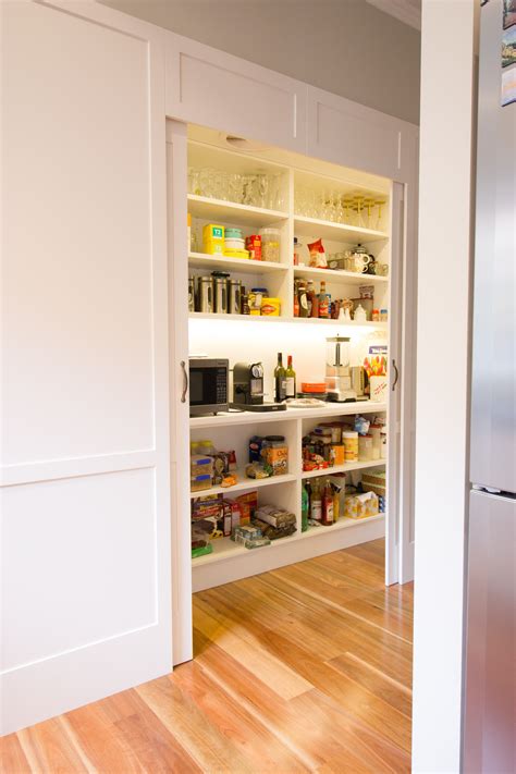 Walk In Pantry Contemporary Kitchen Sliding Doors