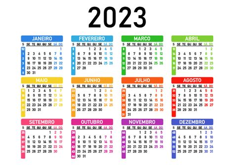 Calendário 2023 Vrogue