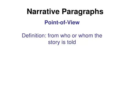 Ppt Narrative Paragraphs Powerpoint Presentation Free Download Id