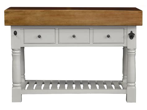 Clevr rolling bamboo wood kitchen island cart trolley, cabinet w/towel rack drawer shelves. Butcher Block Kitchen Island with Three Drawers - Pavilion ...