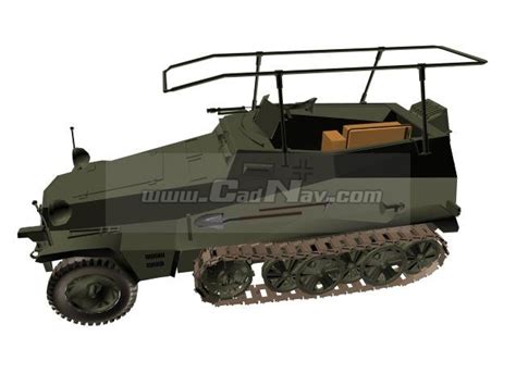 Download Sdkfz250 Half Track Armored Personnel Carrier 3d Model 3d